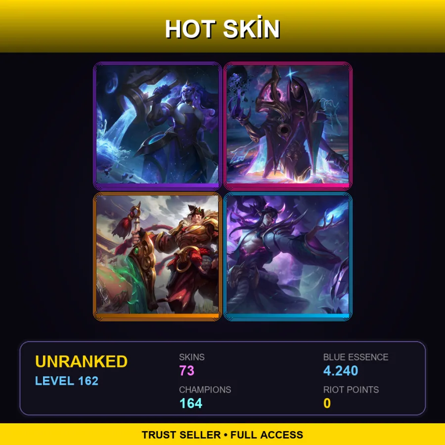 SG | Lv162 | Unranked | 73 Skin | 164 Champ — Sea Dog Yasuo