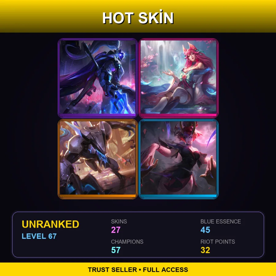 LAN | Lv67 | Unranked | 27 Skin | 57 Champ — Battle Queen Fiora
