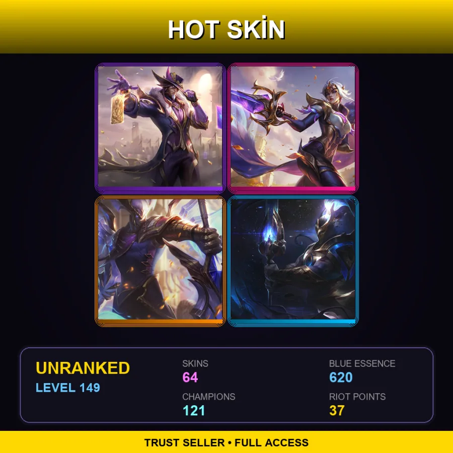 EUNE | Lv149 | Unranked | 64 Skin | 121 Champ