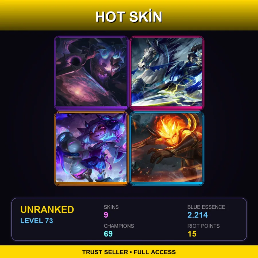 ME | Lv73 | Unranked | 9 Skin | 69 Champ