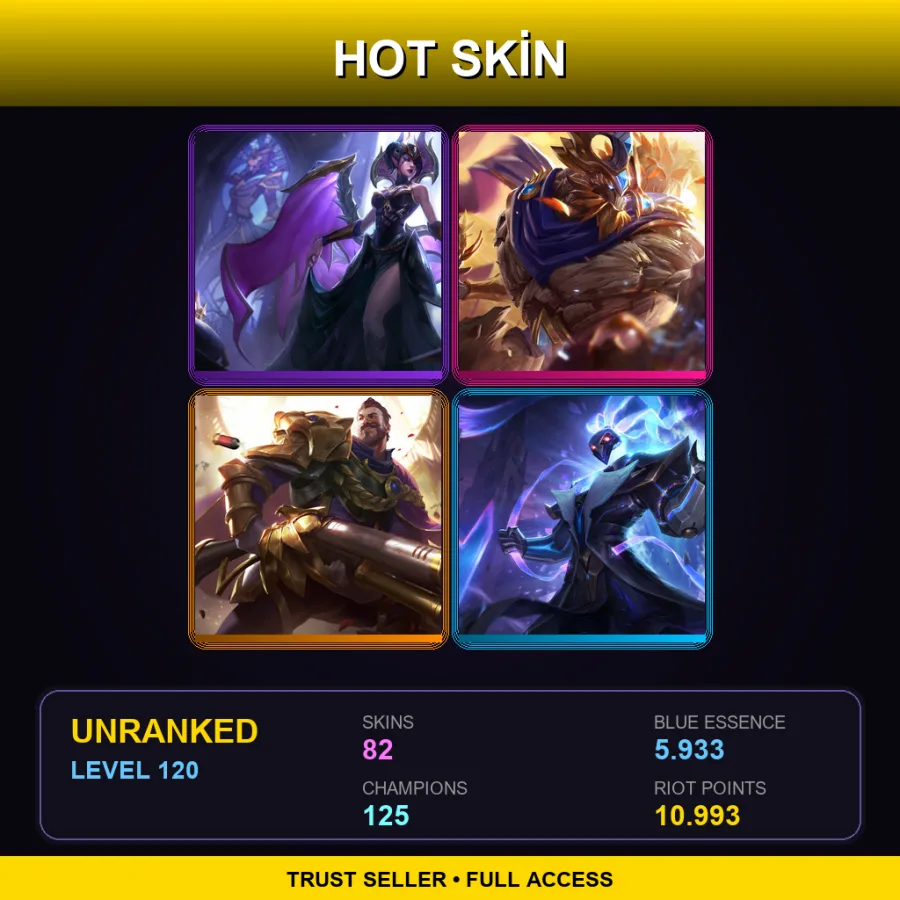 LAS | Lv120 | Unranked | 82 Skin | 125 Champ