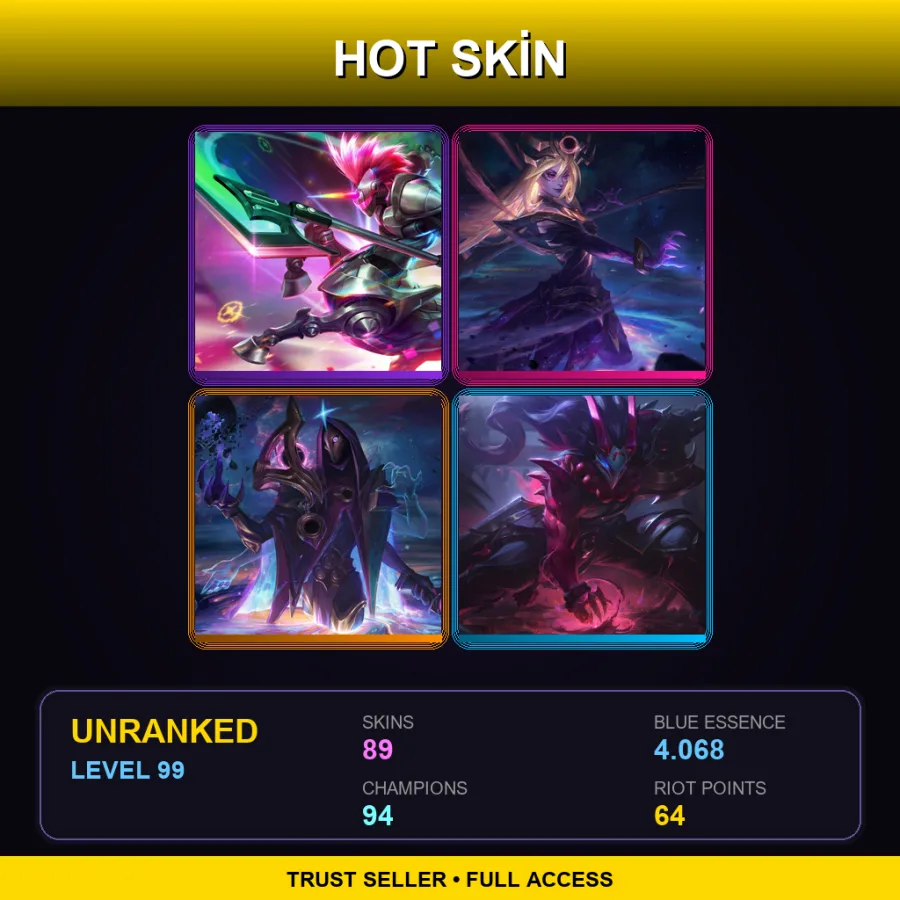 EUNE | Lv99 | Unranked | 89 Skin | 94 Champ — Workshop Shaco