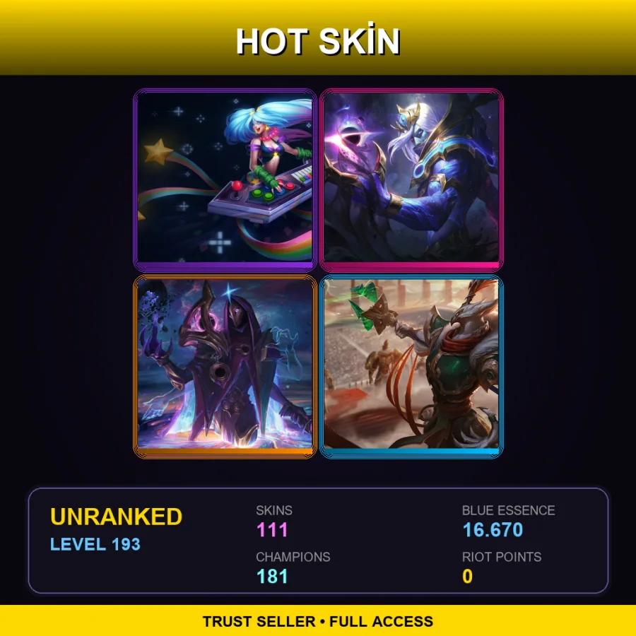 VN | Lv193 | Unranked | 111 Skin | 181 Champ — Guardian Of The Sands Ryze