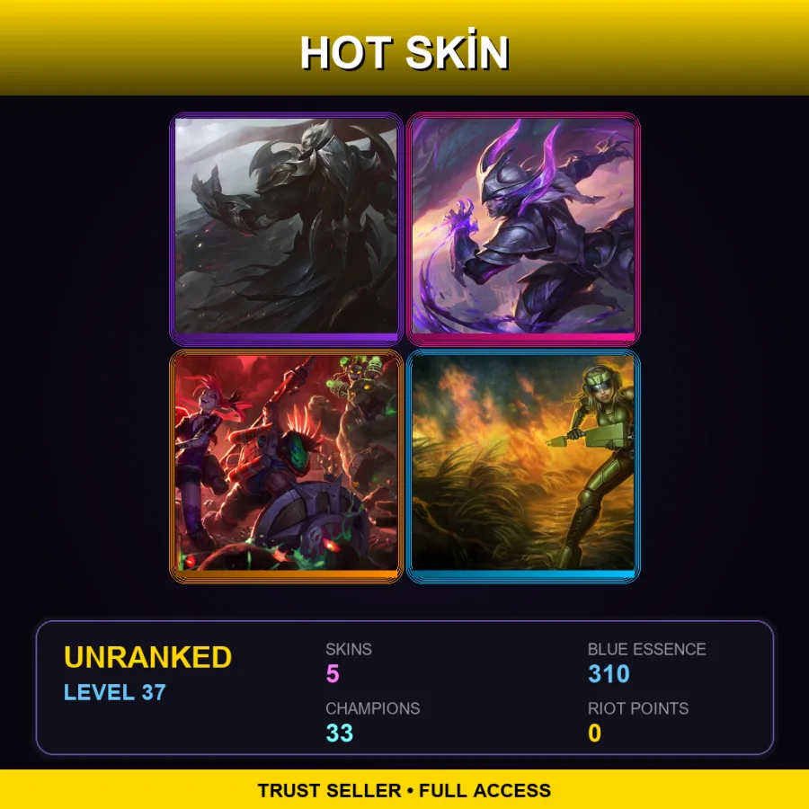 BR | Lv37 | Unranked | 5 Skin | 33 Champ