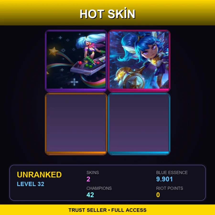 EUW | Lv32 | Unranked | 2 Skin | 42 Champ — LoL account