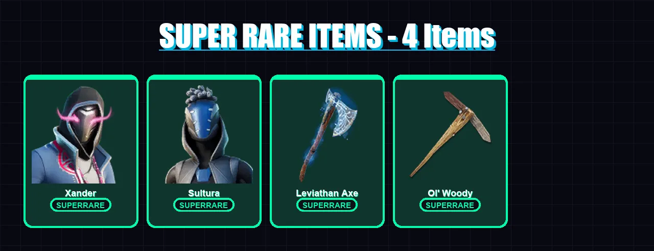 [PC/XBOX/PSN] | Xander | Sultura | Spire Assassin | Ronin | Paradigm (Reality-659) | 126 skin | 162 pickaxe | 112 emote | 89 glider | Lv1052