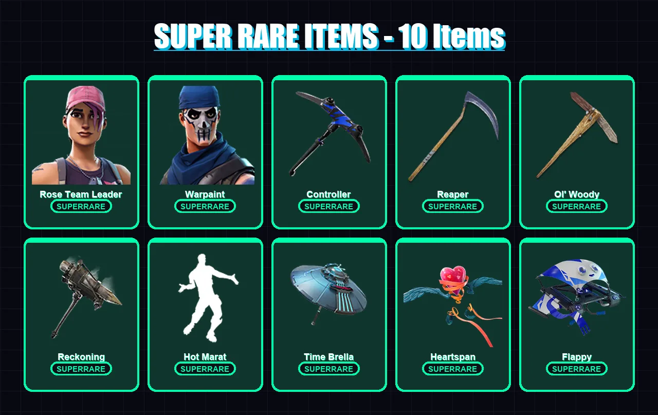 [PC/XBOX] | Rose Team Leader | Warpaint | The Foundation | Deadpool | Spectra Knight | 88 skin | 85 pickaxe | 73 emote | 66 glider | Lv852