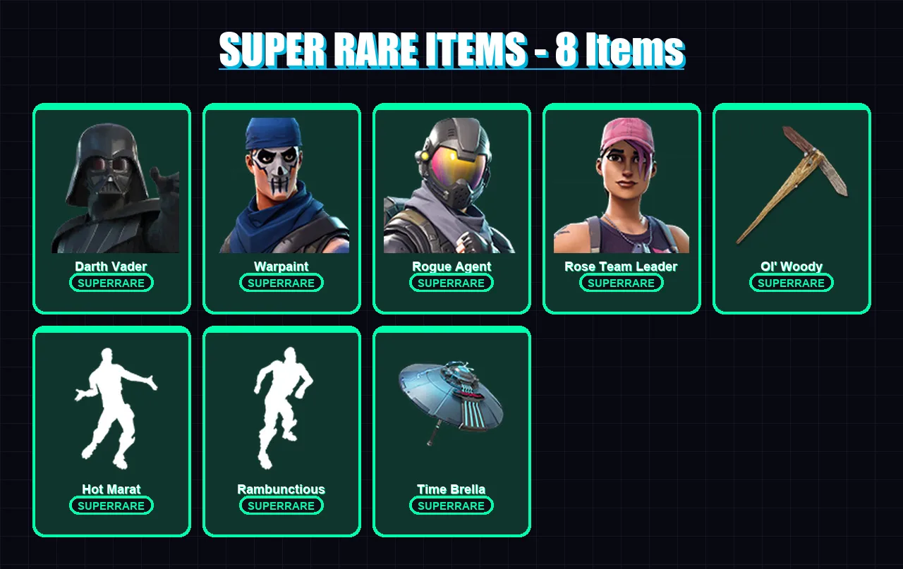 [PC/XBOX] | Darth Vader | Warpaint | Rogue Agent | Rose Team Leader | Lynx | 115 skin | 124 pickaxe | 106 emote | 96 glider | Lv1034