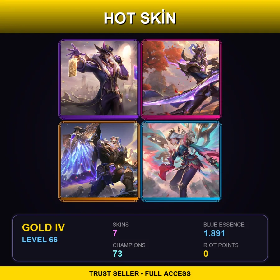 VN | Lv66 | Gold IV | 7 Skin | 73 Champ — LoL account