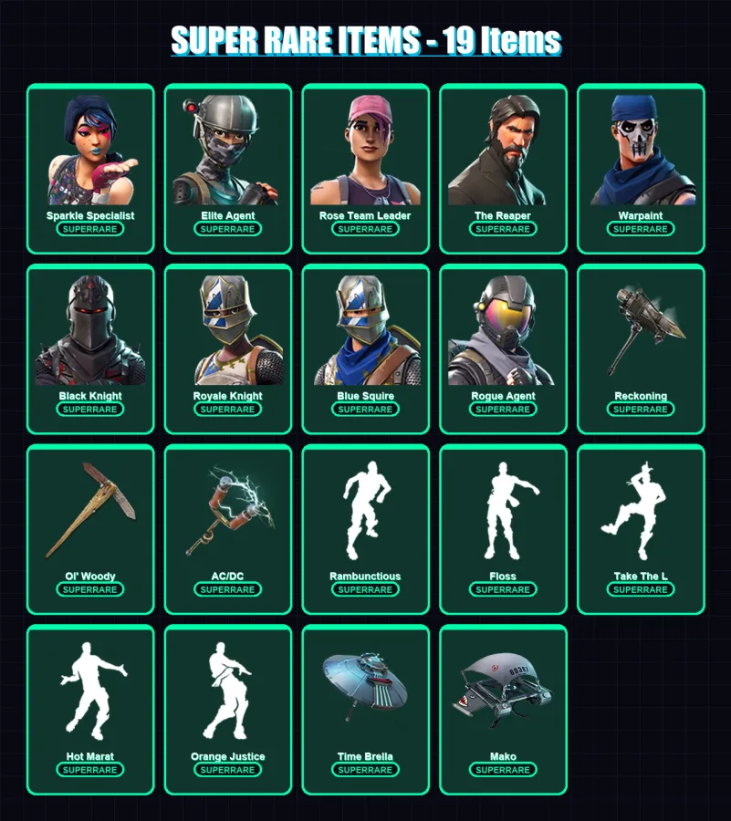 [PC/XBOX/PSN] | Sparkle Specialist | Elite Agent | Rose Team Leader | The Reaper | Warpaint | 119 skin | 117 pickaxe | 125 emote | 97 glider | Lv124 — Fortnite account