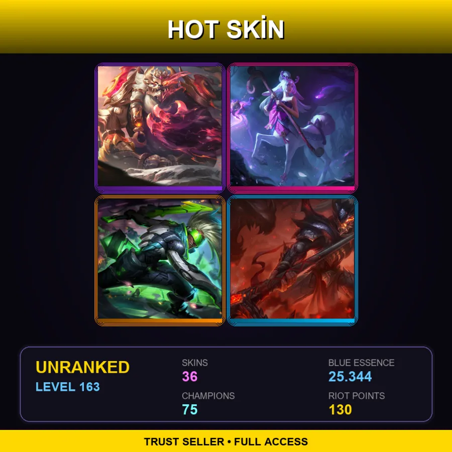 LAN | Lv163 | Unranked | 36 Skin | 75 Champ — Almost Prom King Amumu