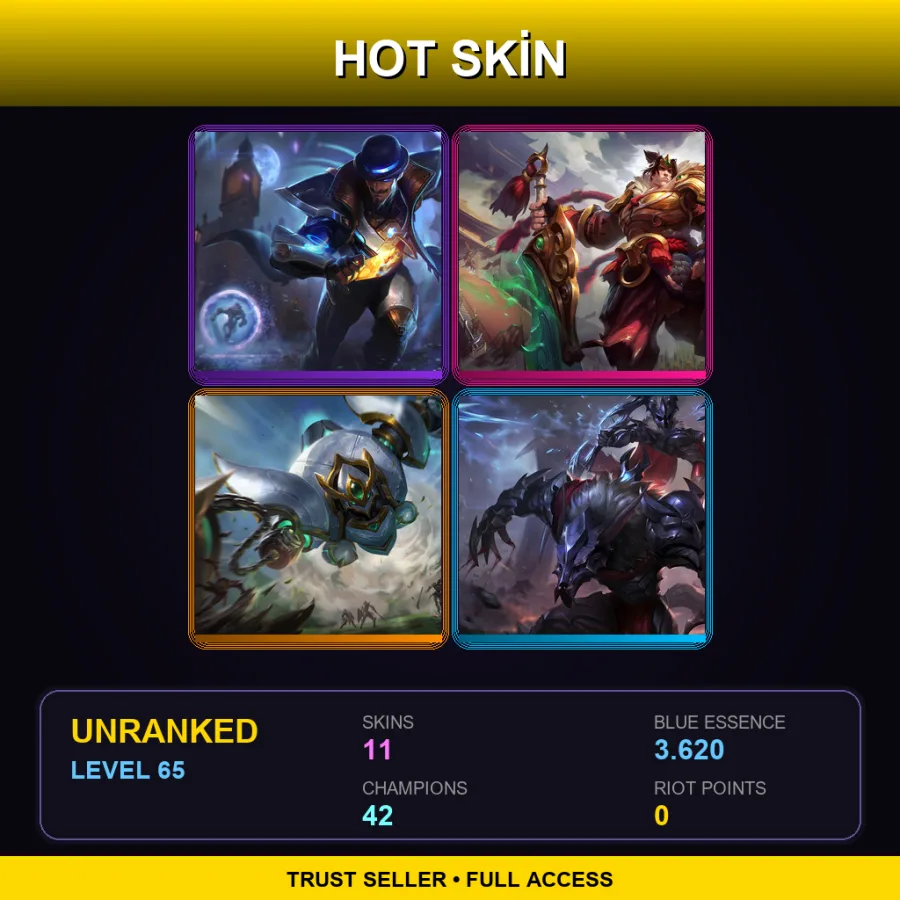 TR | Lv65 | Unranked | 11 Skin | 42 Champ