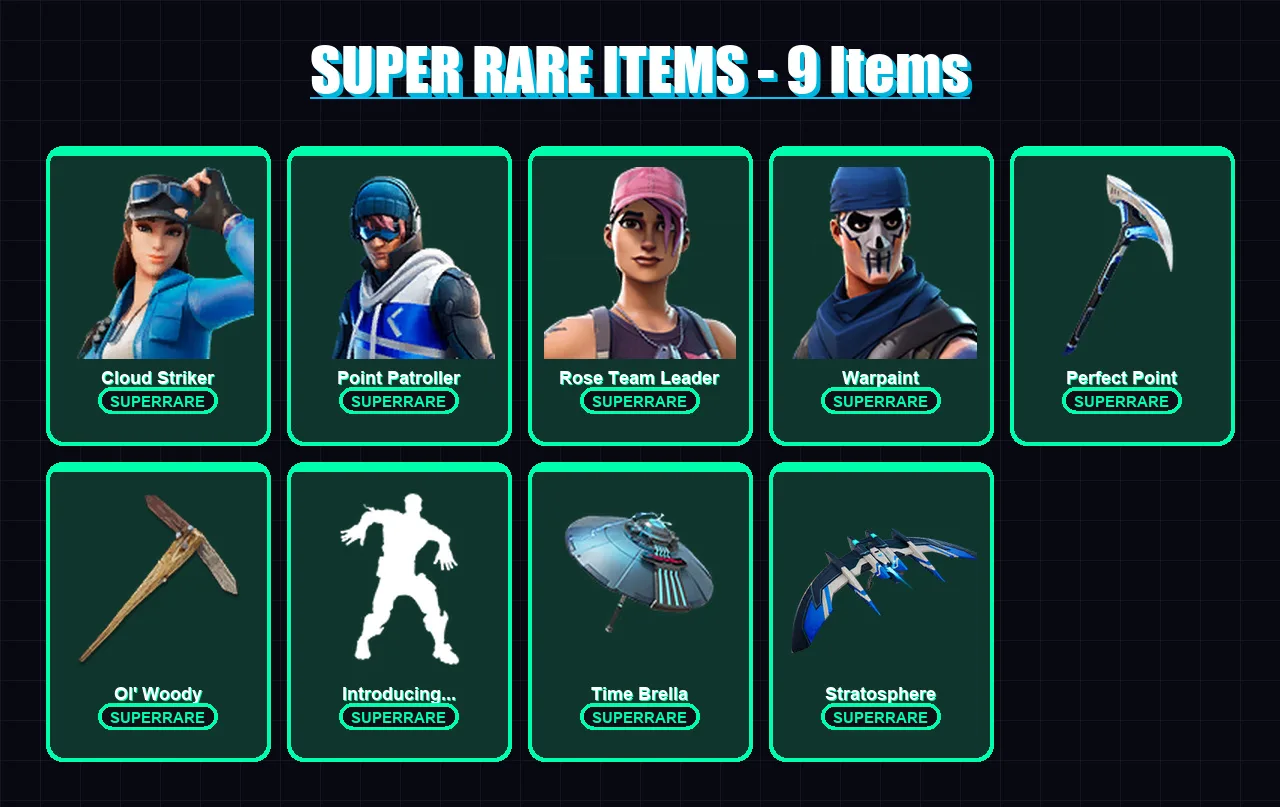 [PC/XBOX/PSN] | Cloud Striker | Point Patroller | Rose Team Leader | Warpaint | Eternal Knight | 34 skin | 39 pickaxe | 30 emote | 38 glider | Lv494 — Fortnite account