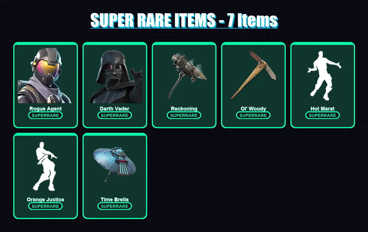 [PC/XBOX/PSN] | Rogue Agent | Darth Vader | Mandalorian | Valor | Twyn | 193 skin | 201 pickaxe | 172 emote | 185 glider | Lv2760