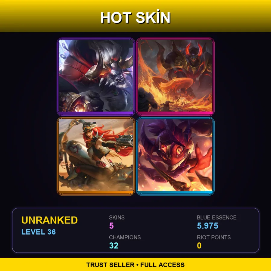 BR | Lv36 | Unranked | 5 Skin | 32 Champ