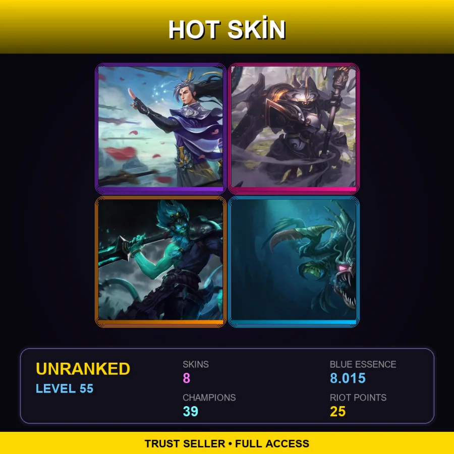 LAS | Lv55 | Unranked | 8 Skin | 39 Champ — Nottingham Ezreal