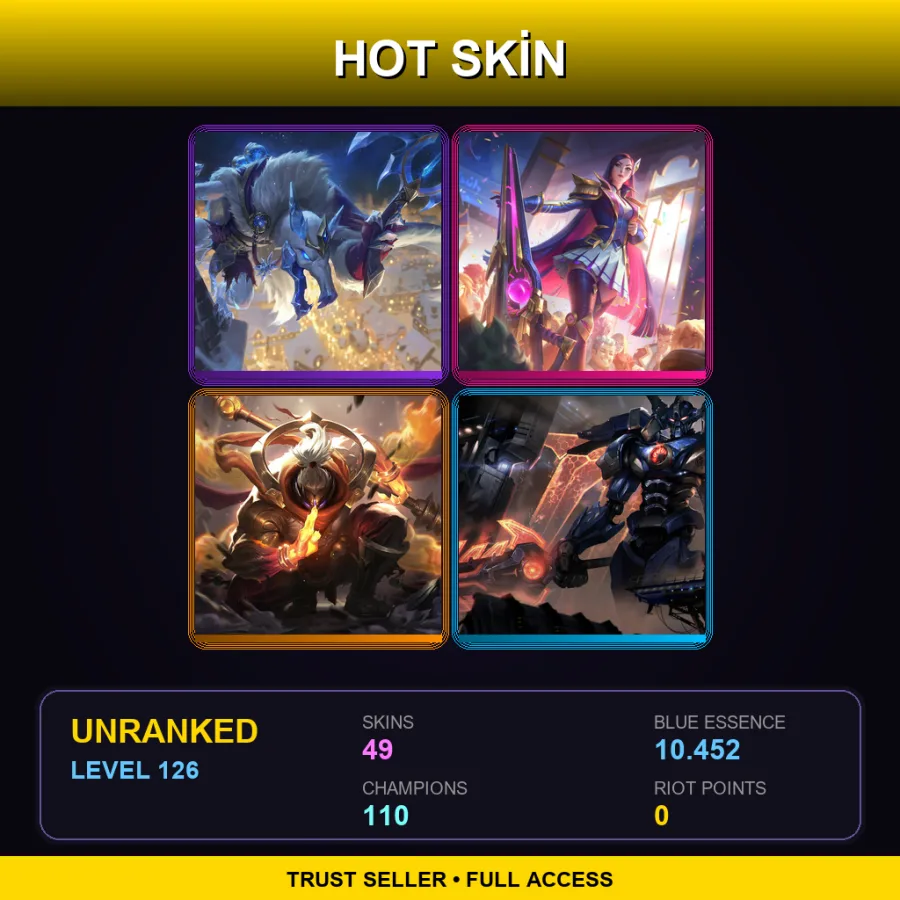 JP | Lv126 | Unranked | 49 Skin | 110 Champ