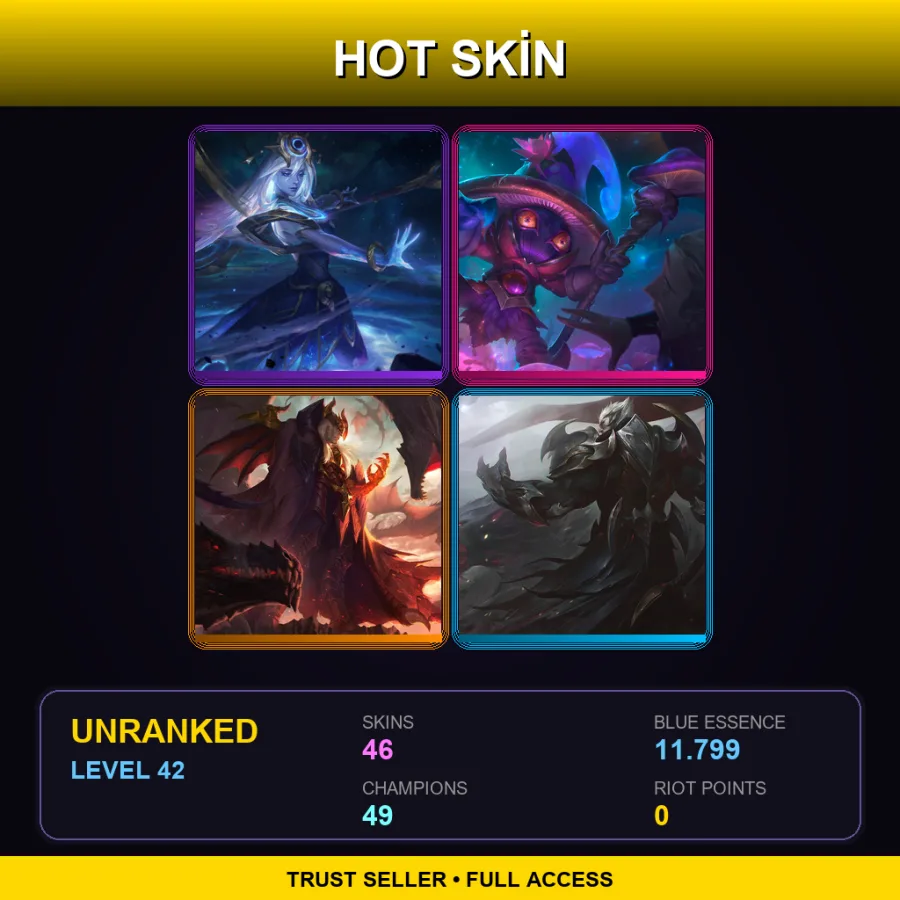 TR | Lv42 | Unranked | 46 Skin | 49 Champ
