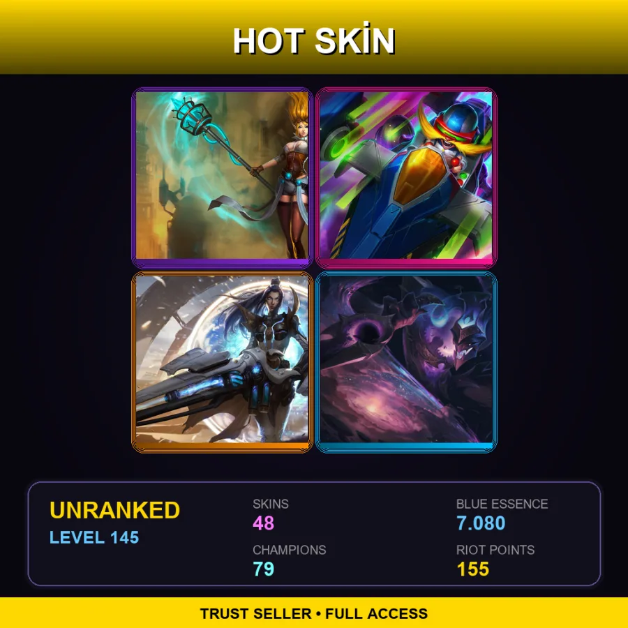 LAS | Lv145 | Unranked | 48 Skin | 79 Champ — Badger Teemo