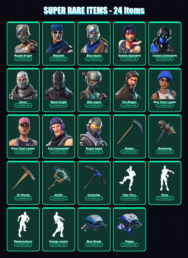 [PS4/PS5/XBOX/PC] | Royale Knight | Warpaint | Blue Squire | 56 skin | Lv520