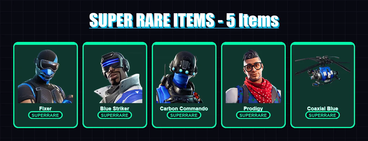 [PC/XBOX] | Fixer | Blue Striker | Carbon Commando | Prodigy | Wingman | 7 skin | 14 pickaxe | 8 emote | 14 glider | Lv212