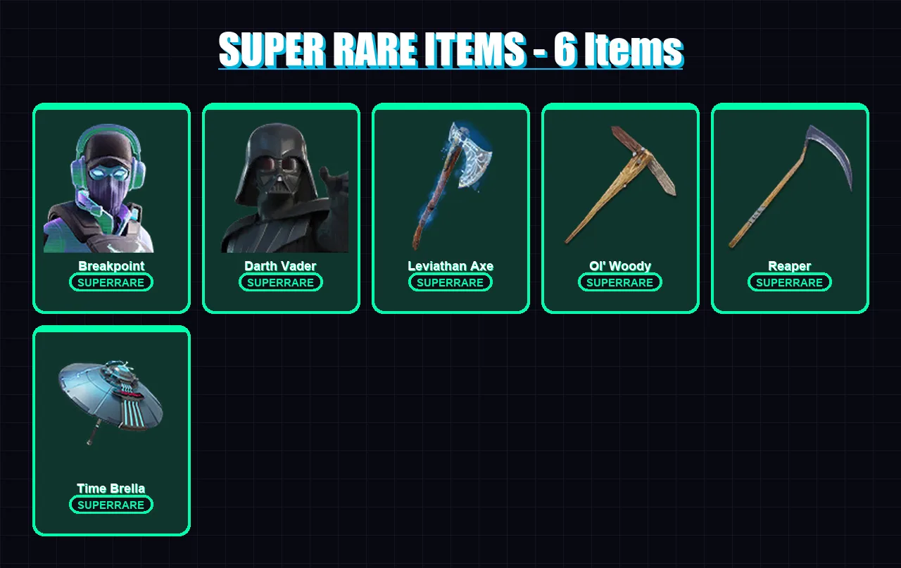 [PS4/PS5/XBOX/PC] | Breakpoint | Darth Vader | Fade | Peter Griffin | Zeus | 467 skin | 471 pickaxe | 323 emote | 286 glider | Lv7414