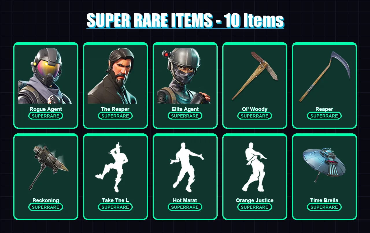 [PC/XBOX/PSN] | Rogue Agent | The Reaper | Elite Agent | Rox | Battle Hound | 75 skin | 42 pickaxe | 61 emote | 38 glider | Lv626