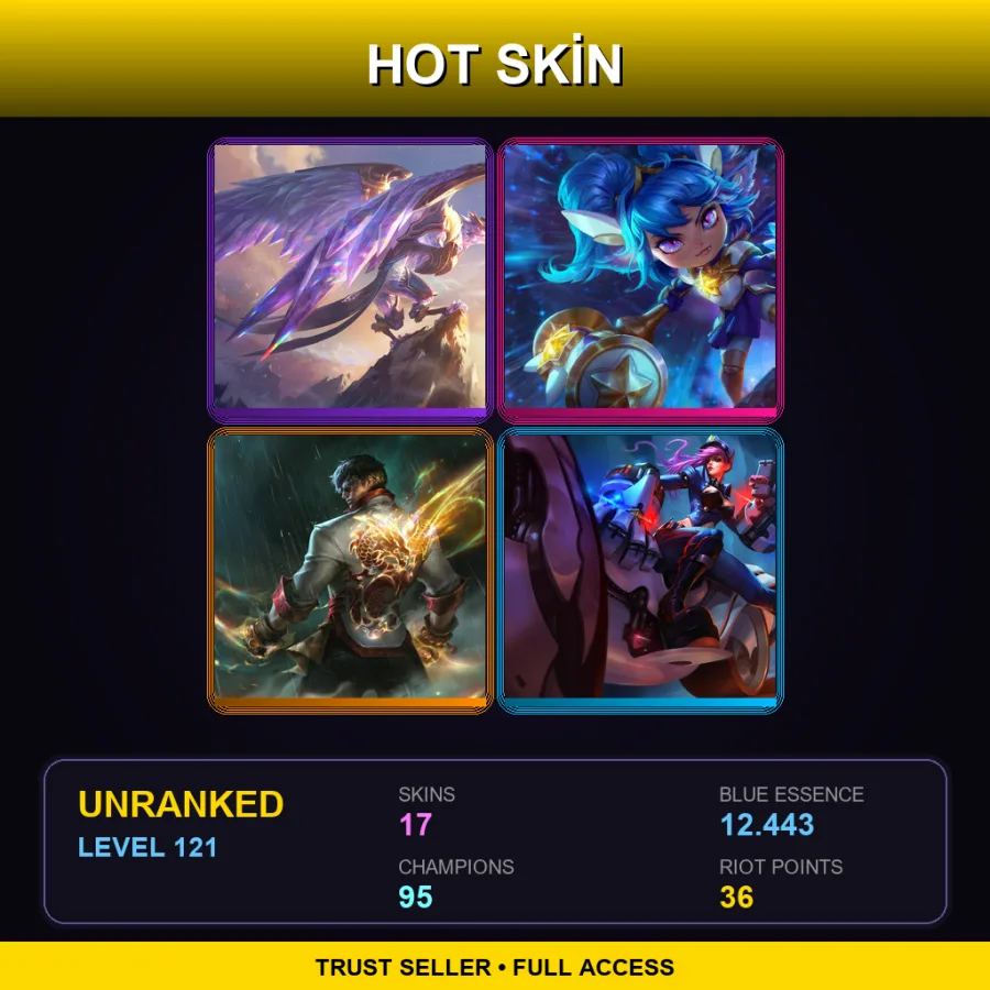 TR | Lv121 | Unranked | 17 Skin | 95 Champ