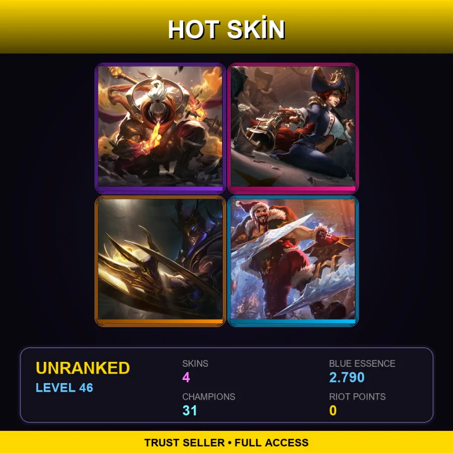 LAS | Lv46 | Unranked | 4 Skin | 31 Champ