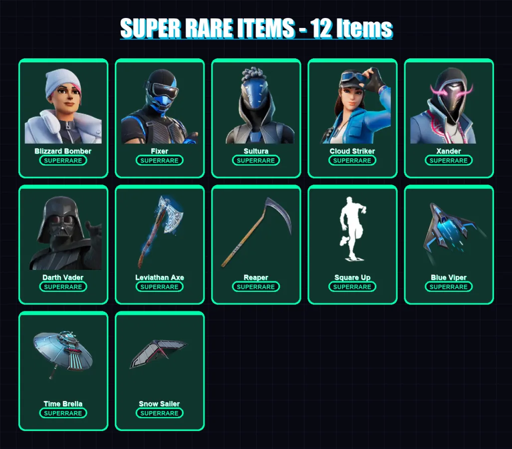 [PC/PSN] | Blizzard Bomber | Fixer | Sultura | Cloud Striker | Xander | 154 skin | 212 pickaxe | 129 emote | 173 glider | Lv2288
