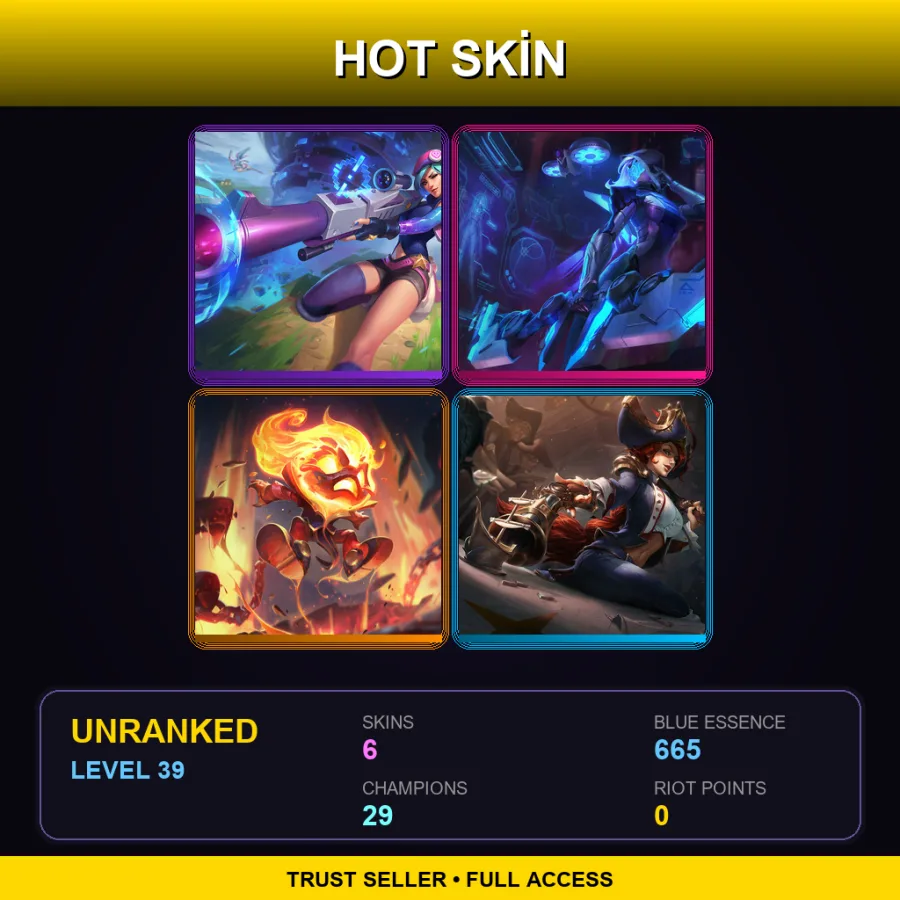 TR | Lv39 | Unranked | 6 Skin | 29 Champ