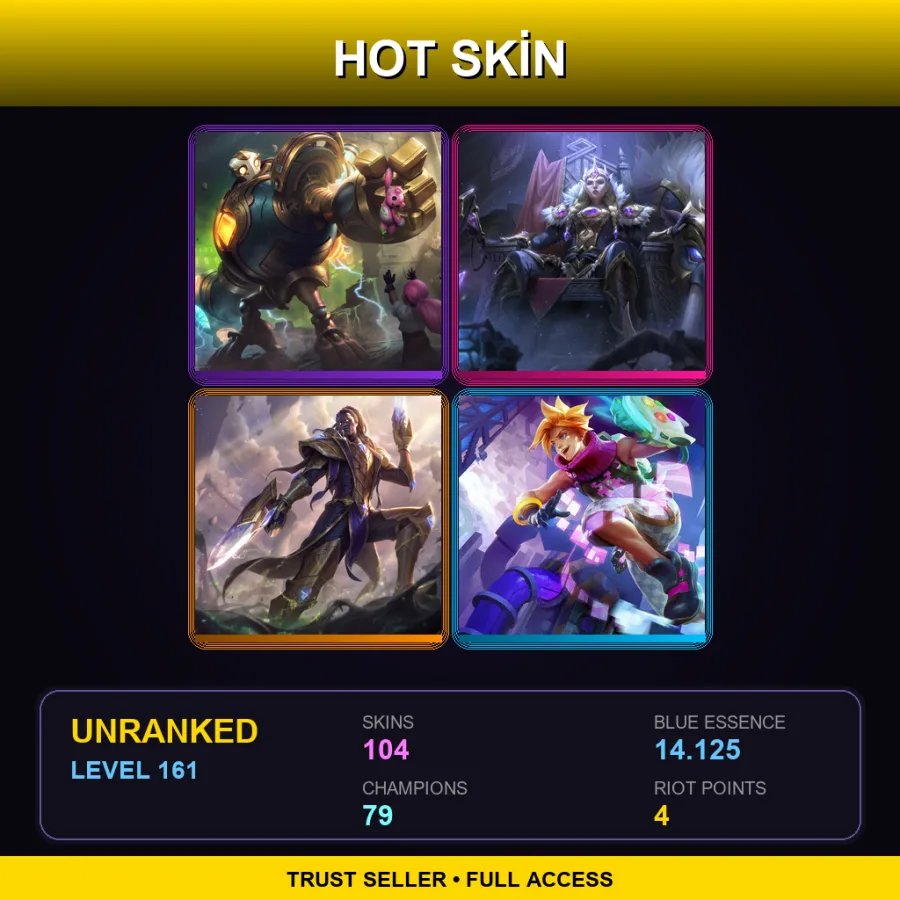 SG | Lv161 | Unranked | 104 Skin | 79 Champ — Royal Guard Fiora