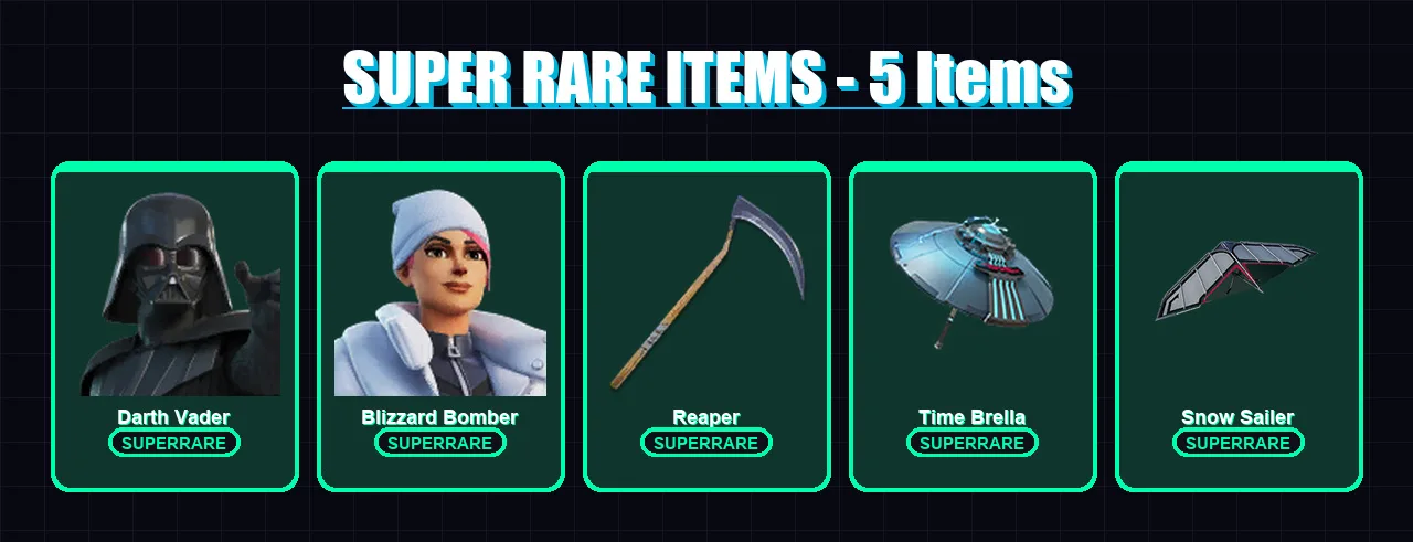 [PC] | Darth Vader | Blizzard Bomber | Nezumi | Frozen Raven | Optimus Prime | 155 skin | 188 pickaxe | 150 emote | 148 glider | Lv2805