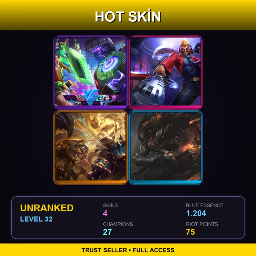 EUNE | Lv32 | Unranked | 4 Skin | 27 Champ