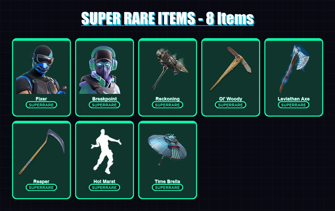 [PC/XBOX/PSN] | Fixer | Breakpoint | Mecha Cuddle Master | Raz | Blaze | 111 skin | 111 pickaxe | 79 emote | 101 glider | Lv1165