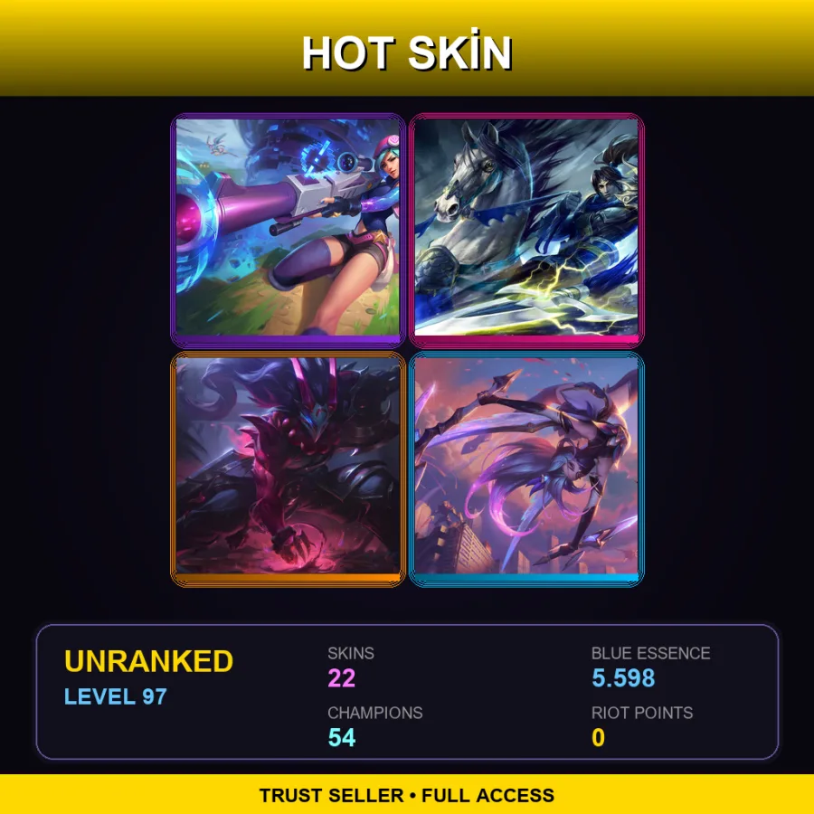 LAN | Lv97 | Unranked | 22 Skin | 54 Champ with Amumu