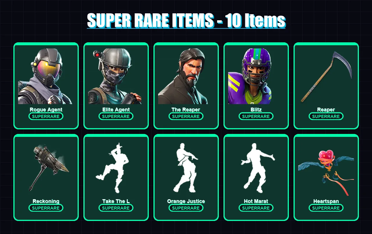 [PS4/PS5/XBOX/PC] | Rogue Agent | Elite Agent | The Reaper | Blitz | Frozen Raven | 71 skin | 44 pickaxe | 75 emote | 49 glider | Lv802 — Fortnite account