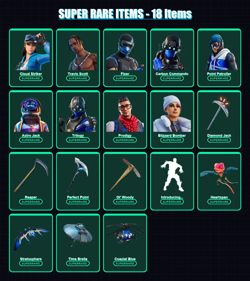 [PS4/PS5/XBOX/PC] | Cloud Striker | Travis Scott | Fixer | 147 skin | Lv1663