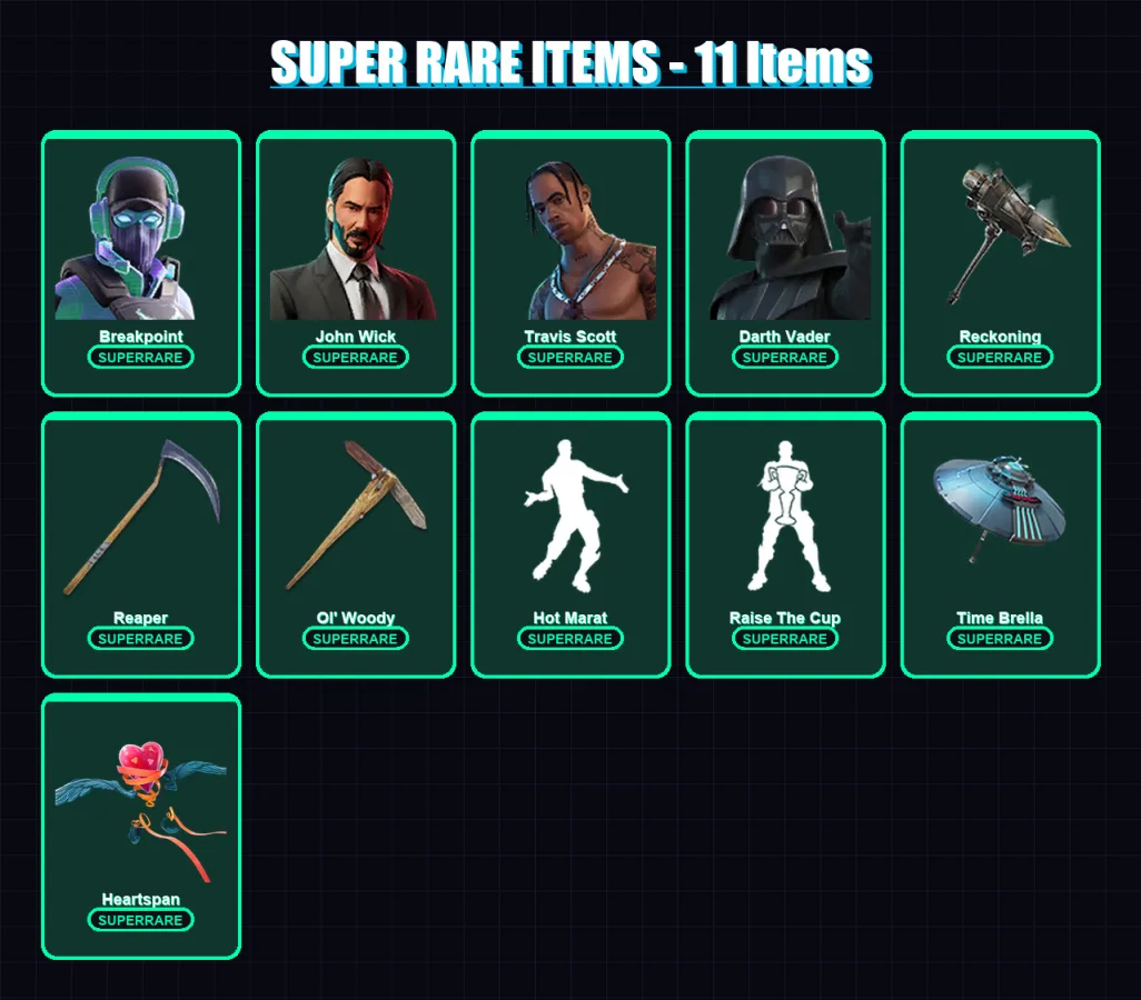 [PS4/PS5/XBOX/PC] | Breakpoint | John Wick | Travis Scott | Darth Vader | Singularity | 363 skin | 327 pickaxe | 332 emote | 262 glider | Lv3821 — Fortnite account