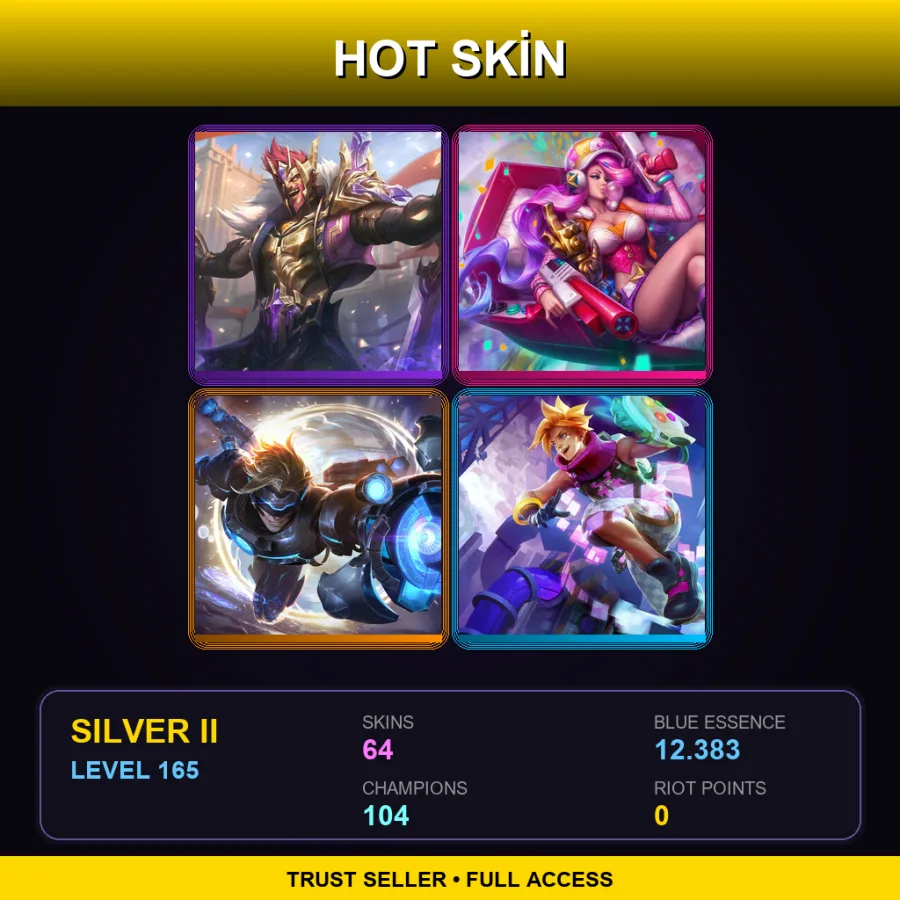 LAS | Lv165 | Silver II | 64 Skin | 104 Champ