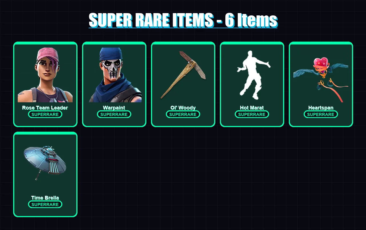 [PC/XBOX/PSN] | Rose Team Leader | Warpaint | Eternal Knight | Molten Valkyrie | Zenith | 52 skin | 51 pickaxe | 56 emote | 56 glider | Lv629