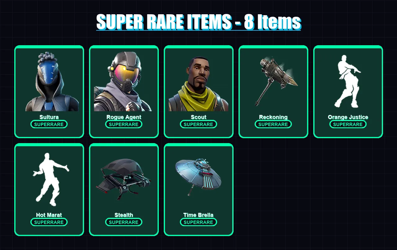 [PC/XBOX] | Sultura | Rogue Agent | Scout | A.I.M. | Ragnarok | 36 skin | 34 pickaxe | 38 emote | 34 glider | Lv457