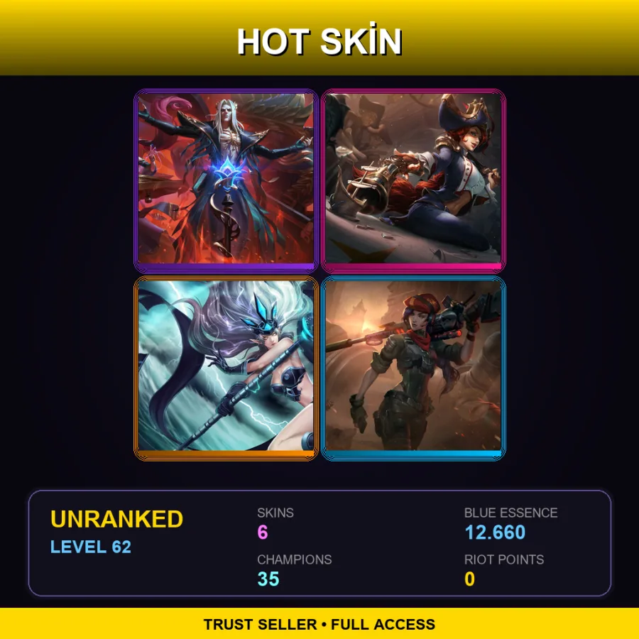 NA | Lv62 | Unranked | 6 Skin | 35 Champ — Tempest Janna