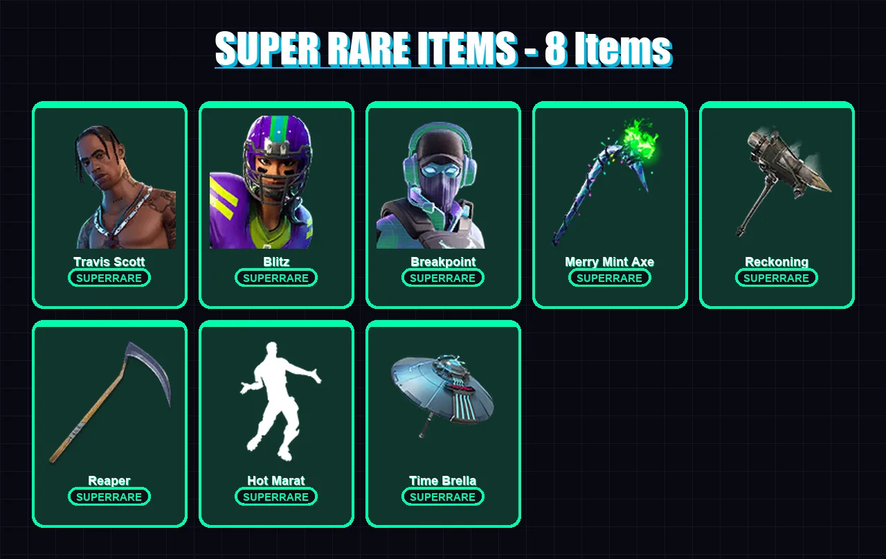 [PS4/PS5/XBOX/PC] | Travis Scott | Blitz | Breakpoint | Fade | Calamity | 242 skin | 290 pickaxe | 189 emote | 203 glider | Lv4060 — Fortnite account