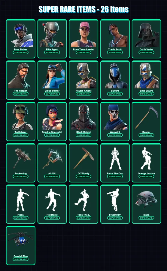 [PS4/PS5/XBOX/PC] | Blue Striker | Elite Agent | Rose Team Leader | 156 skin | Lv3753