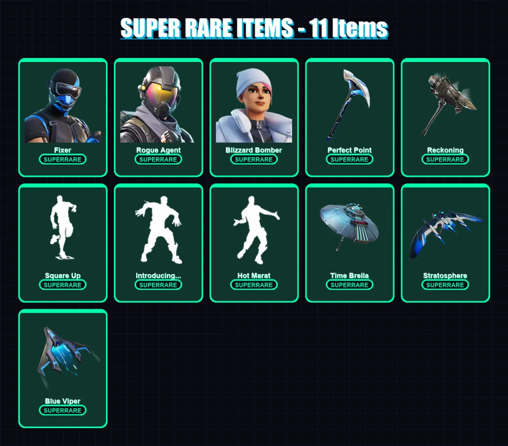 [PC/XBOX/PSN] | Fixer | Rogue Agent | Blizzard Bomber | Fusion | Rox | 104 skin | 141 pickaxe | 98 emote | 107 glider | Lv1345
