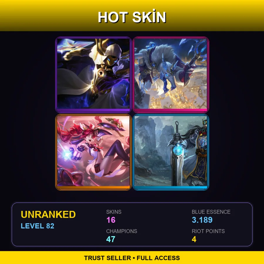 TR | Lv82 | Unranked | 16 Skin | 47 Champ
