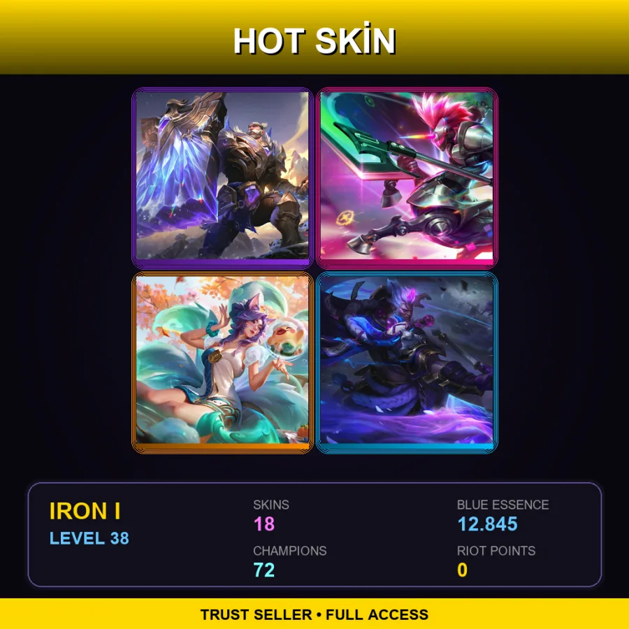 BR | Lv38 | Iron I | 18 Skin | 72 Champ
