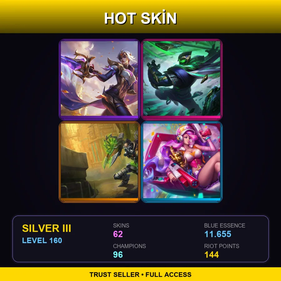 BR | Lv160 | Silver III | 62 Skin | 96 Champ
