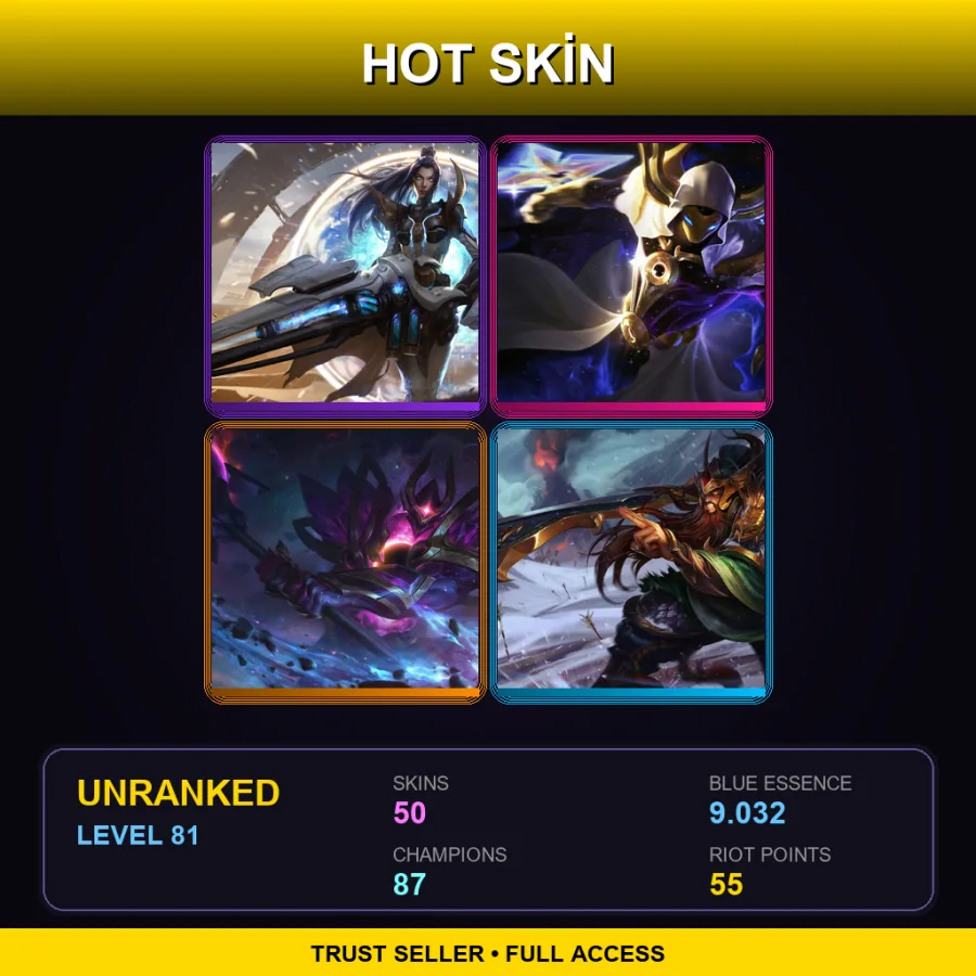 EUW | Lv81 | Unranked | 50 Skin | 87 Champ — Star Guardian Neeko